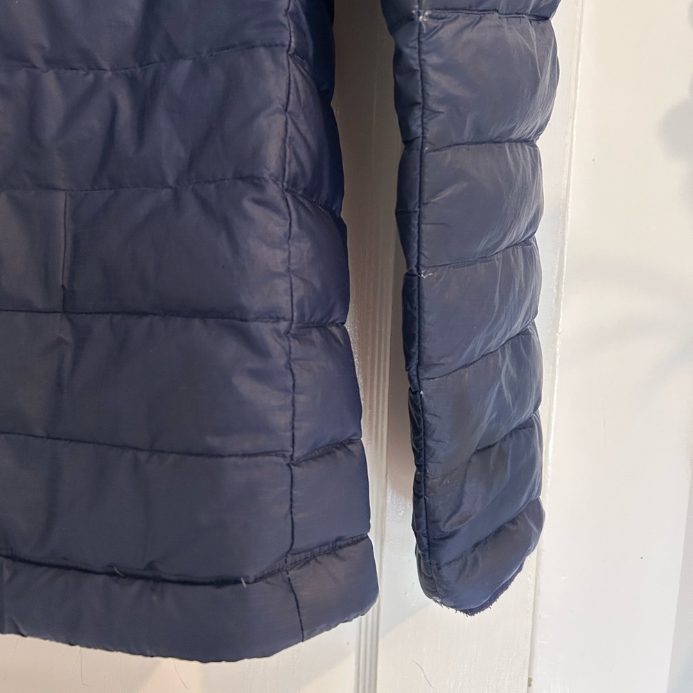 Patagonia men’s medium navy blue down sweater puffer jacket with pockets - Picture 8 of 16
